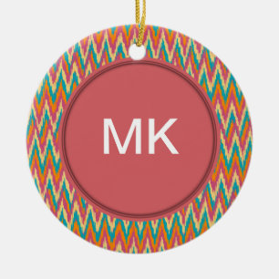 Décoration En Céramique couleurs d'épice de conception de zigzag d'iKat