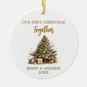 Décoration En Céramique Couleurs douces pastel Notre premier Noël