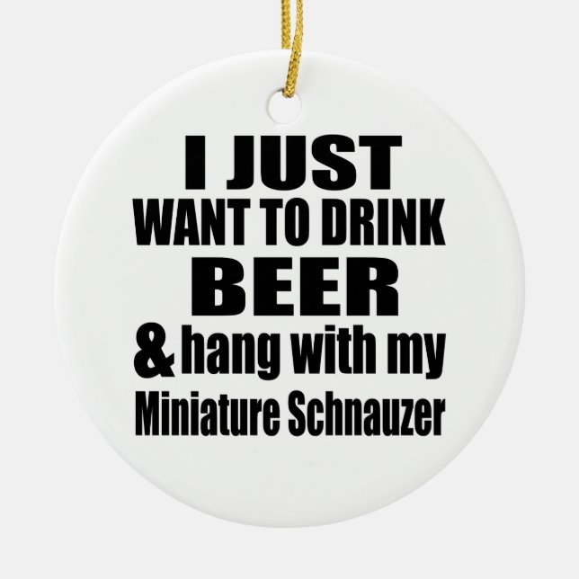 Décoration En Céramique Coup avec mon Schnauzer miniature (Devant)