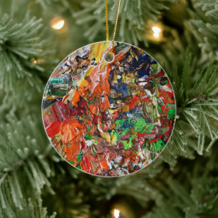 Décoration En Céramique Coup de pinceau expressif de la palette de l'artis