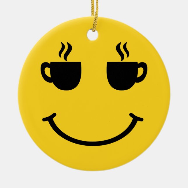 Décoration En Céramique Coupe de café sourire (Devant)