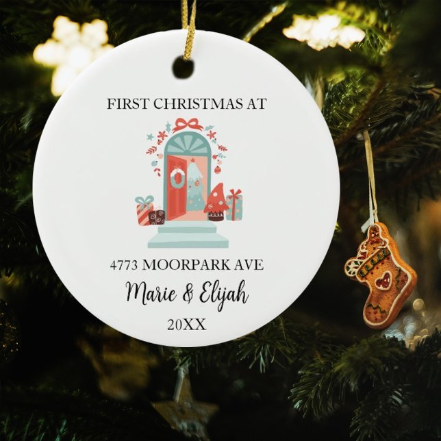 Décoration En Céramique Couple personnalisé Premier Noël (Créateur téléchargé)