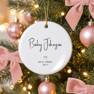 Décoration En Céramique Couple qui attend un bébé Photo Nouveau bébé prévu