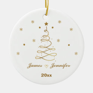Décoration En Céramique Couples personnalisés Noël pour copain