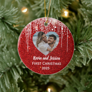 Décoration En Céramique Couples Prénom photo de Noël