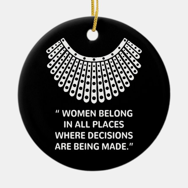 Décoration En Céramique Cour suprême RUTH BADER GINSBURG Rbg (Devant)