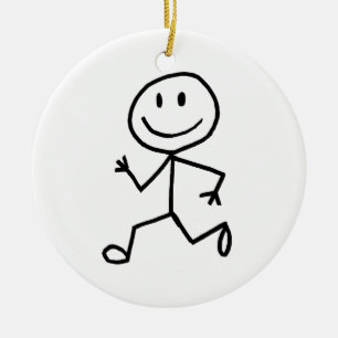 Décoration En Céramique Coureur de Stickman