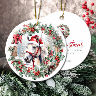 Décoration En Céramique Couronne de canneberge de Noël