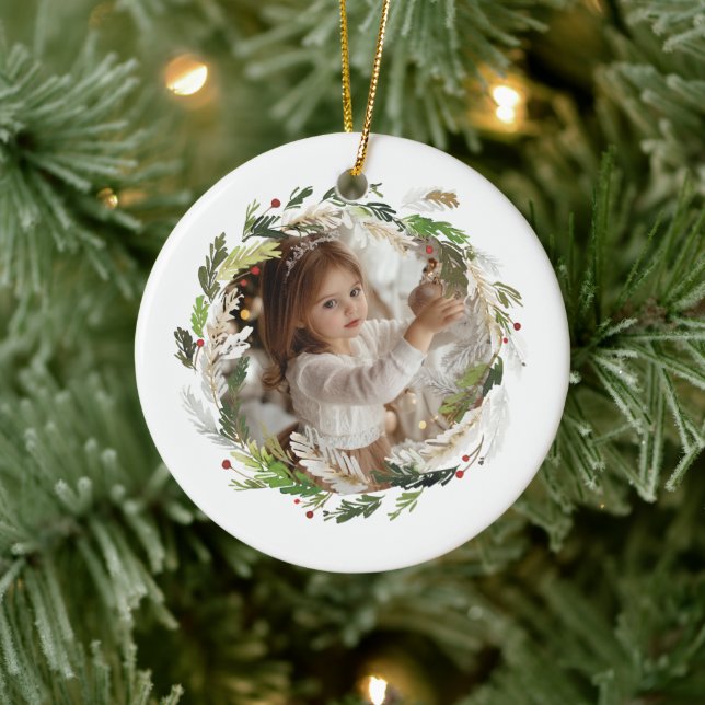Décoration En Céramique Couronne de verdure de Noël (Arbre)