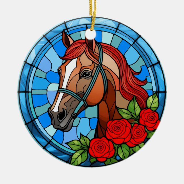 Décoration En Céramique Course pour l'ornement personnalisé Rose (Devant)