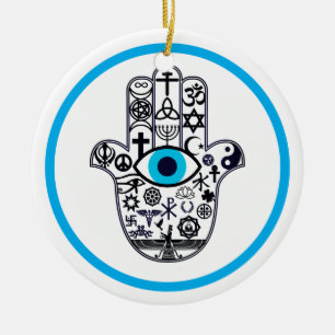 Décoration En Céramique Couvrir toute la main de Hamsa de bases
