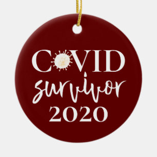 Décoration En Céramique Covid Coronavirus Survivor 2020