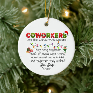 Décoration En Céramique Coworkers Fundy Noël pour collègue ami de travail