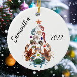 Décoration En Céramique Crab Lobster Christmas Tree Crustacean<br><div class="desc">This design may be personalized by choosing the Edit Design option. You may also transfer onto other items. Contact me at colorflowcreations@gmail.com or use the chat option at the top of the page if you wish to have this design on another product or need assistance with this design. See more...</div>