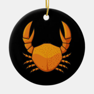 Décoration En Céramique Crab orange