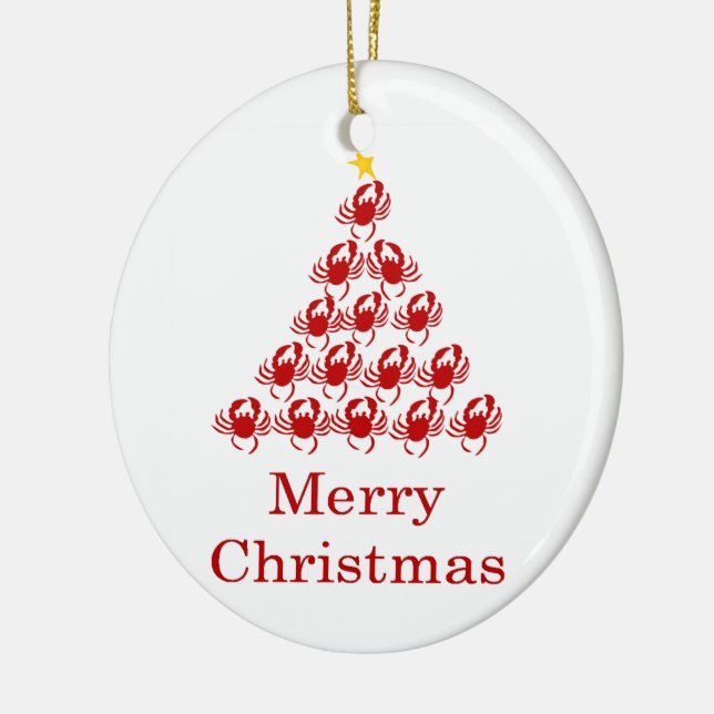 Décoration En Céramique Crabe de Joyeux Noël (Gauche)