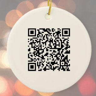 Décoration En Céramique Créer instantanément un code QR Modifiable blanc