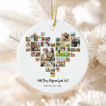 Décoration En Céramique Créer votre propre coeur en forme de collage photo<br><div class="desc">Créez votre propre ornement de collage photo en forme de coeur avec vos photos préférées dans une grille photo en forme de coeur d'amour. Ajoutez votre texte personnalisé dans une typographie minimaliste moderne.</div>