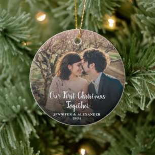 Décoration En Céramique Créez votre propre photo First Christmas Together