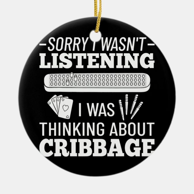 Décoration En Céramique Cribbage Board Player Card Game Rules Crib Play (Devant)