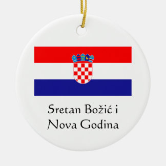 Décoration En Céramique Croation Joyeux Noël et Bonne Année