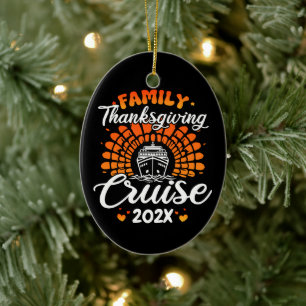 Décoration En Céramique Croisière de Thanksgiving en famille année personn