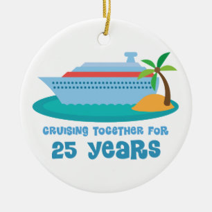 Décoration En Céramique Croisière ensemble pendant 25 années de cadeau