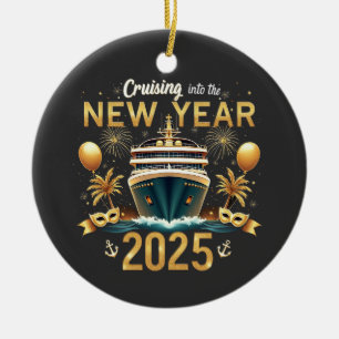 Décoration En Céramique Croisière pour le Nouvel An 2025 Eve Famille Équip