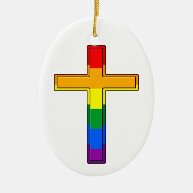 Décoration En Céramique Croix Gay (Devant)