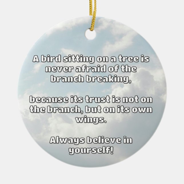 Décoration En Céramique Croyance Empath Citation d'encouragement positif (Devant)