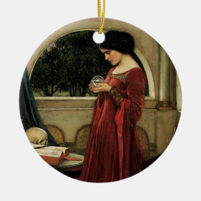 Décoration En Céramique Crystal Ball par John William Waterhouse (Devant)