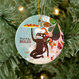 Décoration En Céramique Cuisine casquette à la malbouffe à la pizza sing