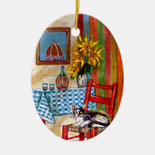 Décoration En Céramique CUISINE ITALIENNE DANS le rubis de rouge de