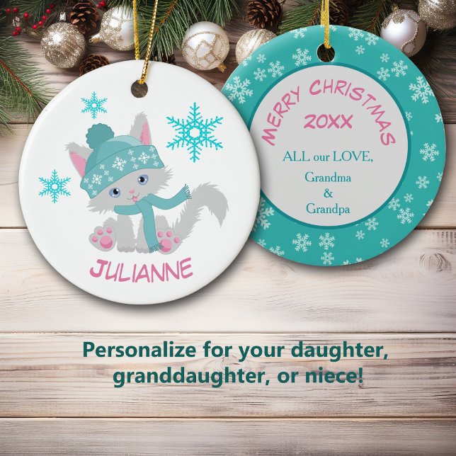 Décoration En Céramique Cuisine Turquoise flocon de neige Kitten (Créateur téléchargé)