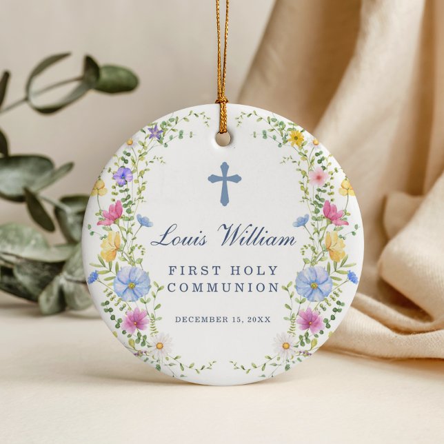 Décoration En Céramique Custom Cross Baptism Ornaments Gift  (Créateur téléchargé)