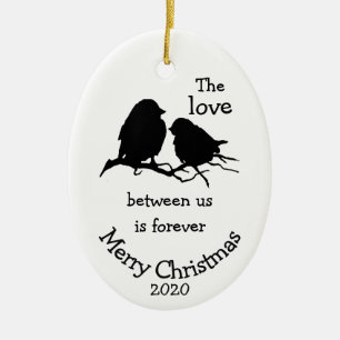 Décoration En Céramique Custom Dated Christmas Love Between us Citation