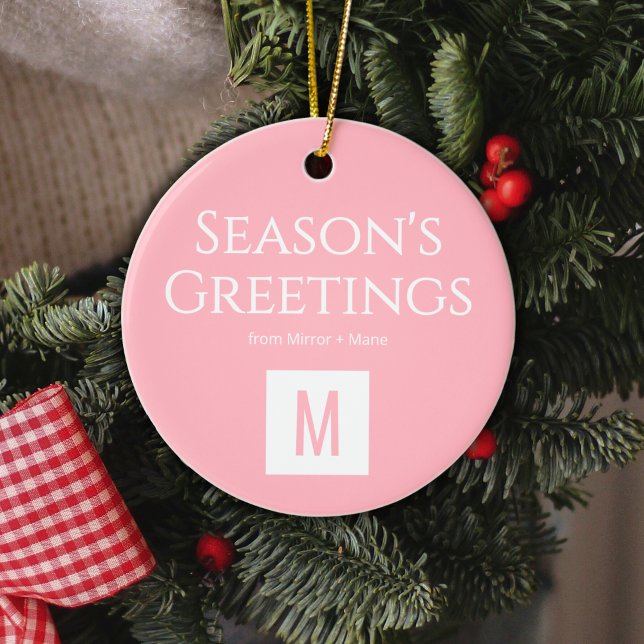 Décoration En Céramique Custom Monogram Logo Ornament for Salons (Créateur téléchargé)