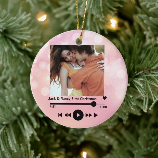 Décoration En Céramique Custom Newlysée mr et mrs 1er mariés 2022 (Arbre)