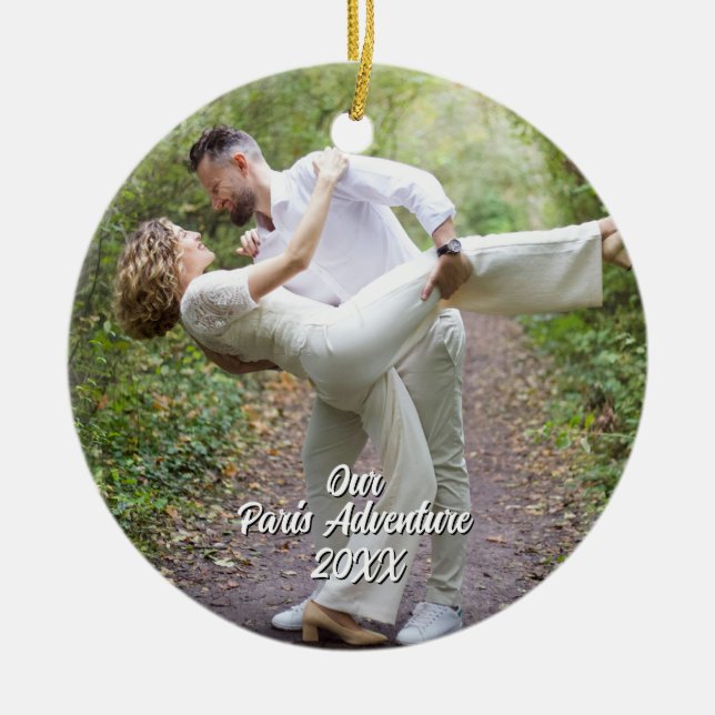 Décoration En Céramique Custom Paris Travel Photo Christmas Tree (Devant)