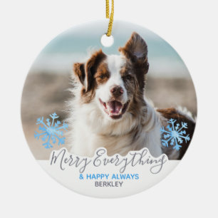 Décoration En Céramique Custom Photo - Merry Everything Happy Always - Dog