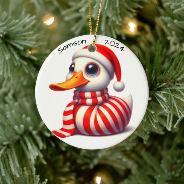 Décoration En Céramique Customized Duck Christmas Ornament (Arbre)