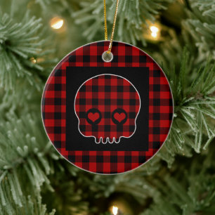 Décoration En Céramique Cute Buffalo Plaid Crull