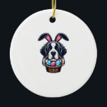 Décoration En Céramique Cute Bunny Ear Saint Bernard Dog Easter Egg Owner<br><div class="desc">Cute Bunny Ear Saint Bernard Dog Easter Egg Owner Lover Mom T-Shirt</div>