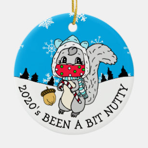 Décoration En Céramique Cute Festive Squirrel 2020 has been Nutty New Year