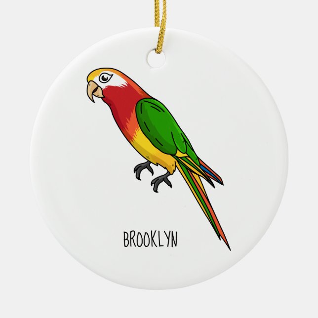 Décoration En Céramique Cute happy parrot (Devant)