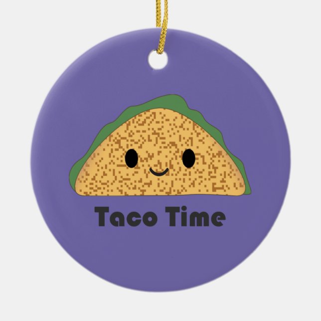 Décoration En Céramique Cute Kawaii Taco Time Taco (Devant)