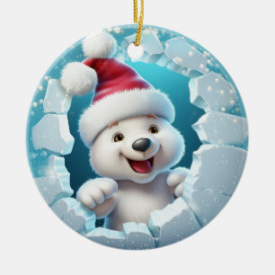 Décoration En Céramique Cute Ours Polaire 3D