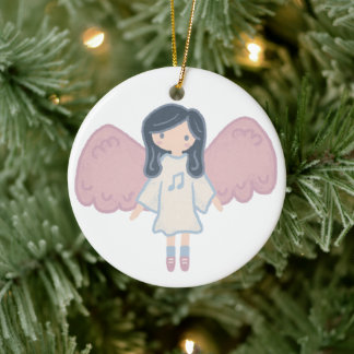 Décoration En Céramique Cute Pastel Noël Angel Année personnalisée
