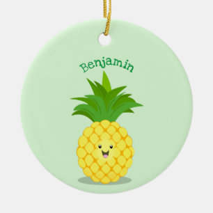 Décoration En Céramique Cute pineapple cartoon illustration