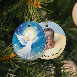 Décoration En Céramique Cute Religieux Gardien Angel Aquarelle Photo